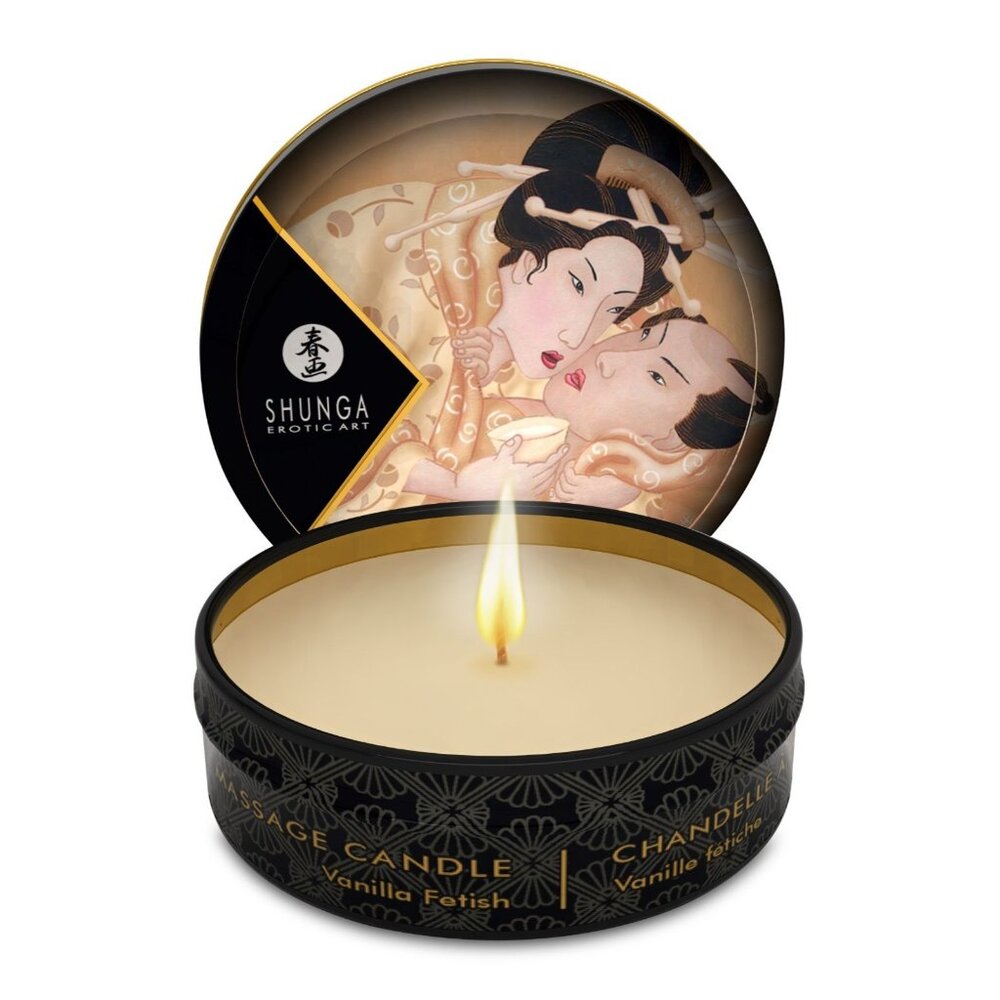 Mini Massage Candle Shunga Vanilla Soy Body Oil 1 oz Travel‎ Size